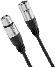 Amazon Basics XLR Male to Female Microphone Cable for Speaker 6 Feet, Black 