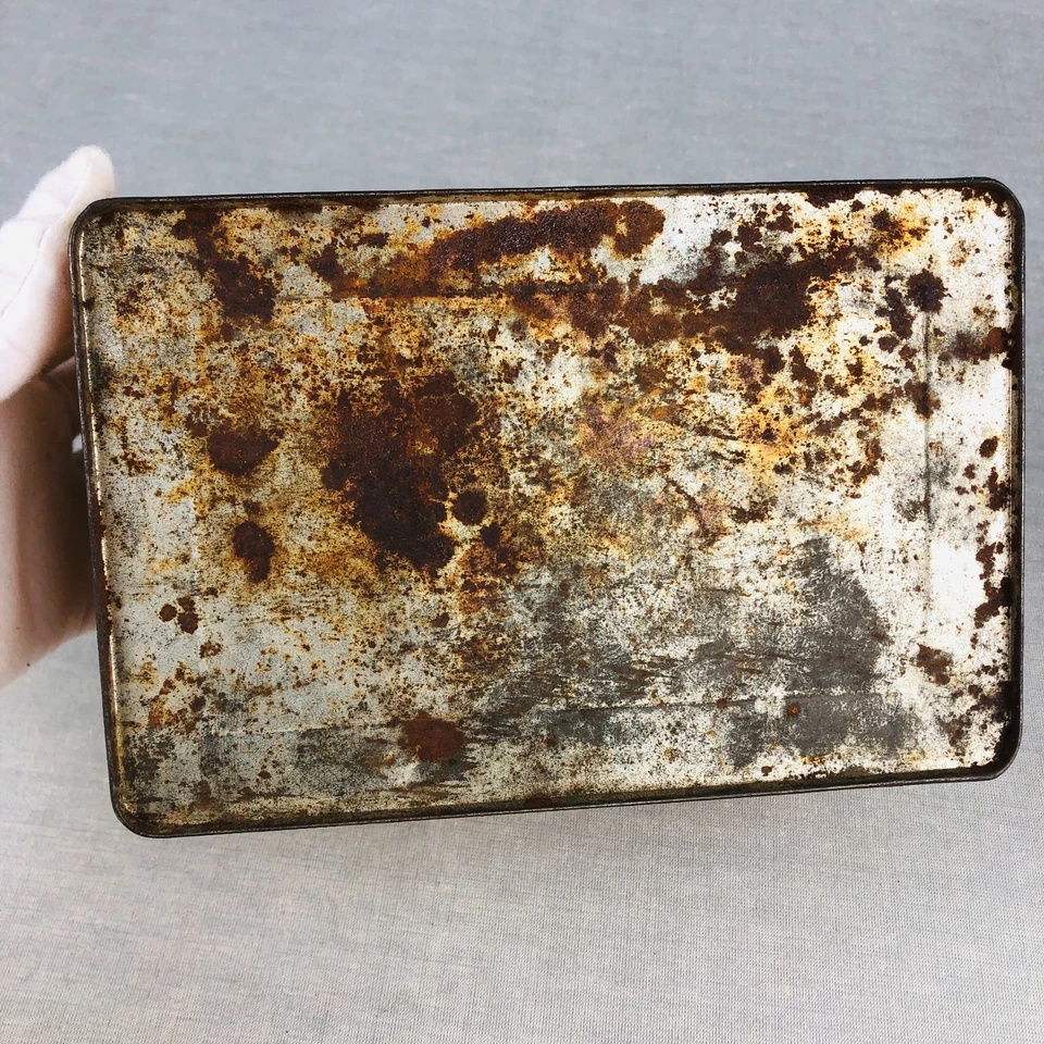 Antigua lonchera de cubo de lata de tabaco con tapón cortado PEDRO 1910 WM S KIMBALL para fumar EE. UU. Foto 4 de 4