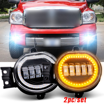 Fog Lights Fit 02-08 Dodge Ram 1500 2500 3500 bumper Driving Clear Lamps w/Bulbs