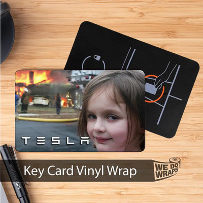 Burning House Girl Meme | NFC Key Card Wrap
