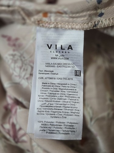 Vestido Vila Talla M (38) Estampado Floral - Imagen 10 de 13