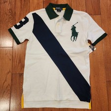 NUEVO CON ETIQUETAS Polo Ralph Lauren Niños Big Pony Malla Escuela Preppy Polo Banner S (8)