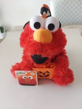 Sesame Street Elmo Halloween Plush Toy with Pumpkin Basket