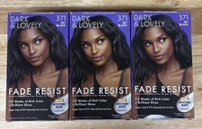3-Pack Dark  Lovely FADE RESIST Permanent Hair Color Dye Kit 371 Jet Black