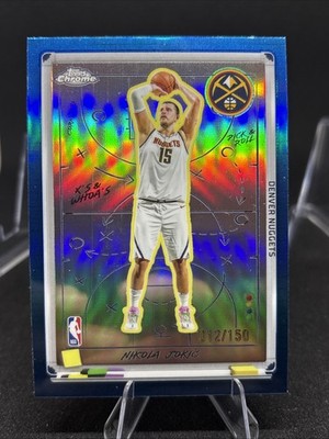 Nikola Jokic 2025-26 Topps Chrome /150 Blue X's and Whoa's Dever Nuggets XW-3