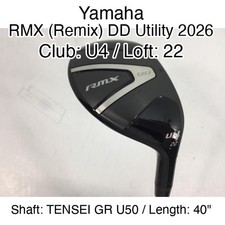 Yamaha RMX Remix DD Utility 2026 U4 Hybrid 22 40" TENSEI GR U50 Regular Right