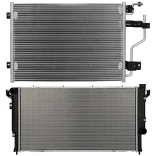 Aluminum Radiator & AC Condenser Cooling Kit For 1994-1997 Dodge Ram 2500 & 3500