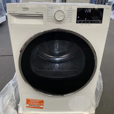 Beko B5T41024IW Heat Pump Condenser Tumble Dryer 10kg Load, Sensor Drying, A+++ - Image 1 of 4