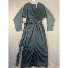 ASOS Maternity Wrap Maxi Dress Long Sleeve Olive Green Size US 6 UK 10