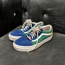 Vans Old Skool Yacht Club Multi Color Blue Green Yellow Men 5.5 Women 7 Sneakers