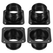 3" Duct Connector Flange, 4 Pack Plastic Straight Pipe Flange for HVAC, Black