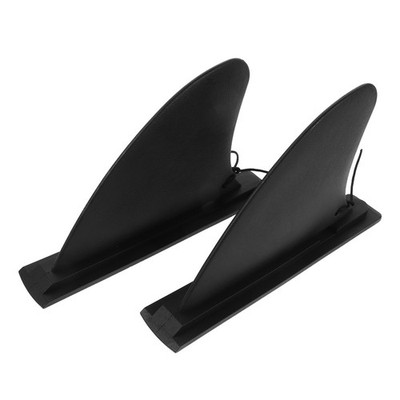 2Pcs Black PVC Reusable Kayak Tail Fin Paddleboard Fin Replacement Set