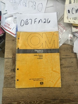 John Deere 544D Loader Operators Manual, OM-T81876