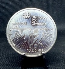1976 Canada 92.5 Silver Olympic Commemorative 10 Dollar Coin (BU)