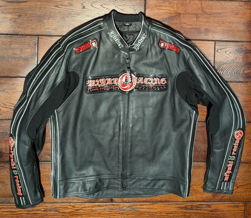 Chaqueta de moto de cuero para hombre GP Star Miyuki Racing Fiend Collection 50 - L/XL - Imagen 1 de 24