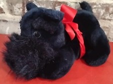 Vintage Dakin 1984 Black Scottie Dog Terrier Puppet Stuffed Animal Plush Toy 12"