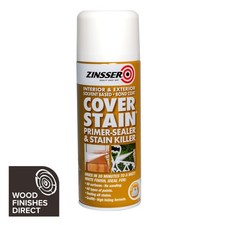 Zinsser Cover Stain Aerosol - 390ml - Stain Block Primer Spray - Free P&P