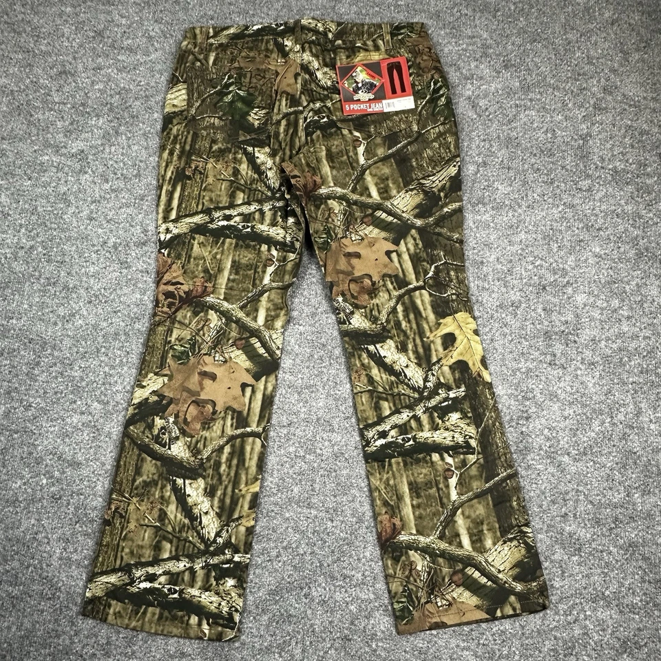 Mossy Oak Camo Jeans Womens 16 Stretch Hunting Pants 5 Pocket Break Up Infinity - Image 4 of 4