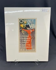 1900 CABARET DES ARTS Lucas Maitres de L'Affiche 234 Original Matted Lithograph