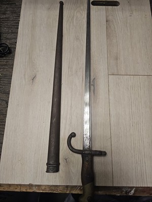 French Gras Bayonet 'Mre de Armes St. Etienne 1878 W/Scabbard.