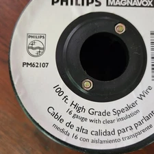 NEW Philips Magnavox Speaker Wire PM62107 100 foot high grade SEALED 16 gauge