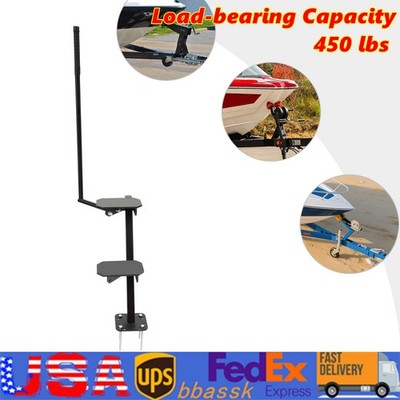 Boat Trailer Steps with Handrail Ship Trailing Ladder Tool for Saltwater Anglers
