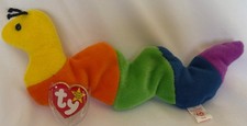 Vintage beanie baby inch the worm Retired 1995 4044 With Errors