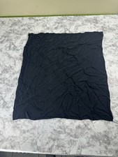 Black triple sheer rayon scarf hand-rolled vintage Japan made lightweight wrap