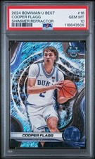 PSA 10 - 2024 Bowman U Best COOPER FLAGG Shimmer Refractor #16 (3508)