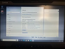 GETAC A140G1 Rugged Tablet i5-6200U 2.30GHz 4GB RAM/128GB SSD/W10 NO BATTERIES