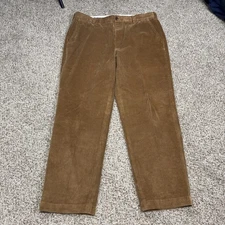 Brooks Brothers Clark CARAMEL BROWN Corduroy Pants 38x30 Fits 37 X 29.5