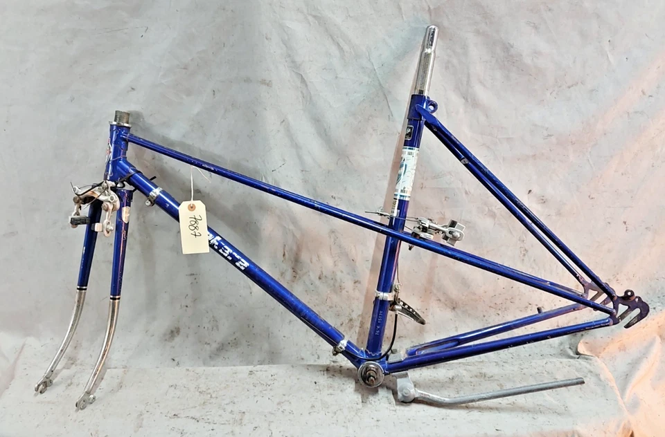 1977 Takara Mixte Vintage Road Bike Frameset 50cm Small Blue Lugged Butted Steel - Image 2 of 4