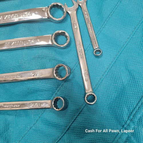 Snap-on Tool USA stubby SAE Short Length Chrome Combo Wrench 11 p 7/32 - 3/4 lot - Picture 4 of 6