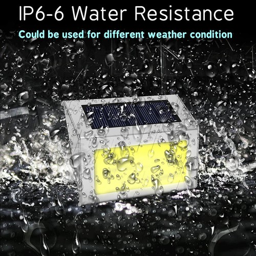 Solar Lights for Steps Deck Solar Stair Light Outdoor Waterproof Stainless St... - Foto 3 di 9