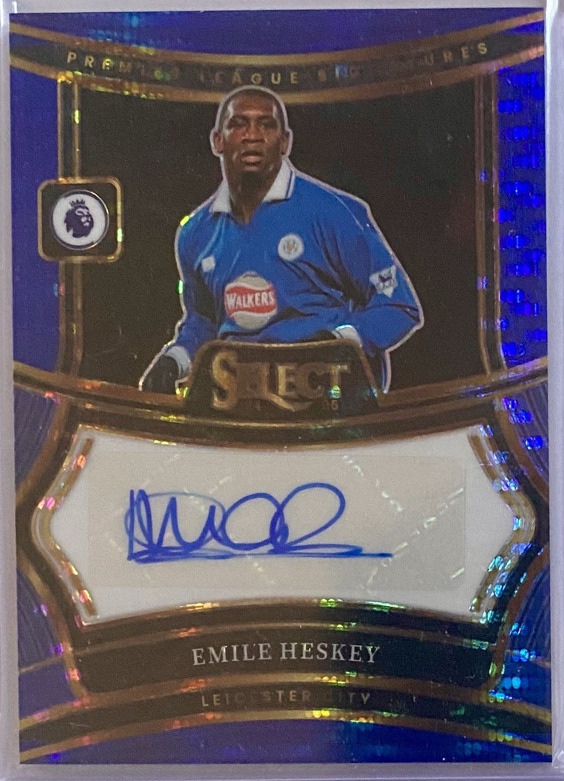 2024-25 Panini Select Premier League Signatures Blue Pulsar Auto EMILE HESKEY