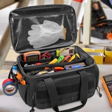 Black Tool Bag with Anti-friction Bottom Tactical Hand Tool Storage Bag