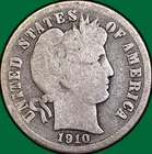 1910-S Barber Dime Good G Coin #35982
