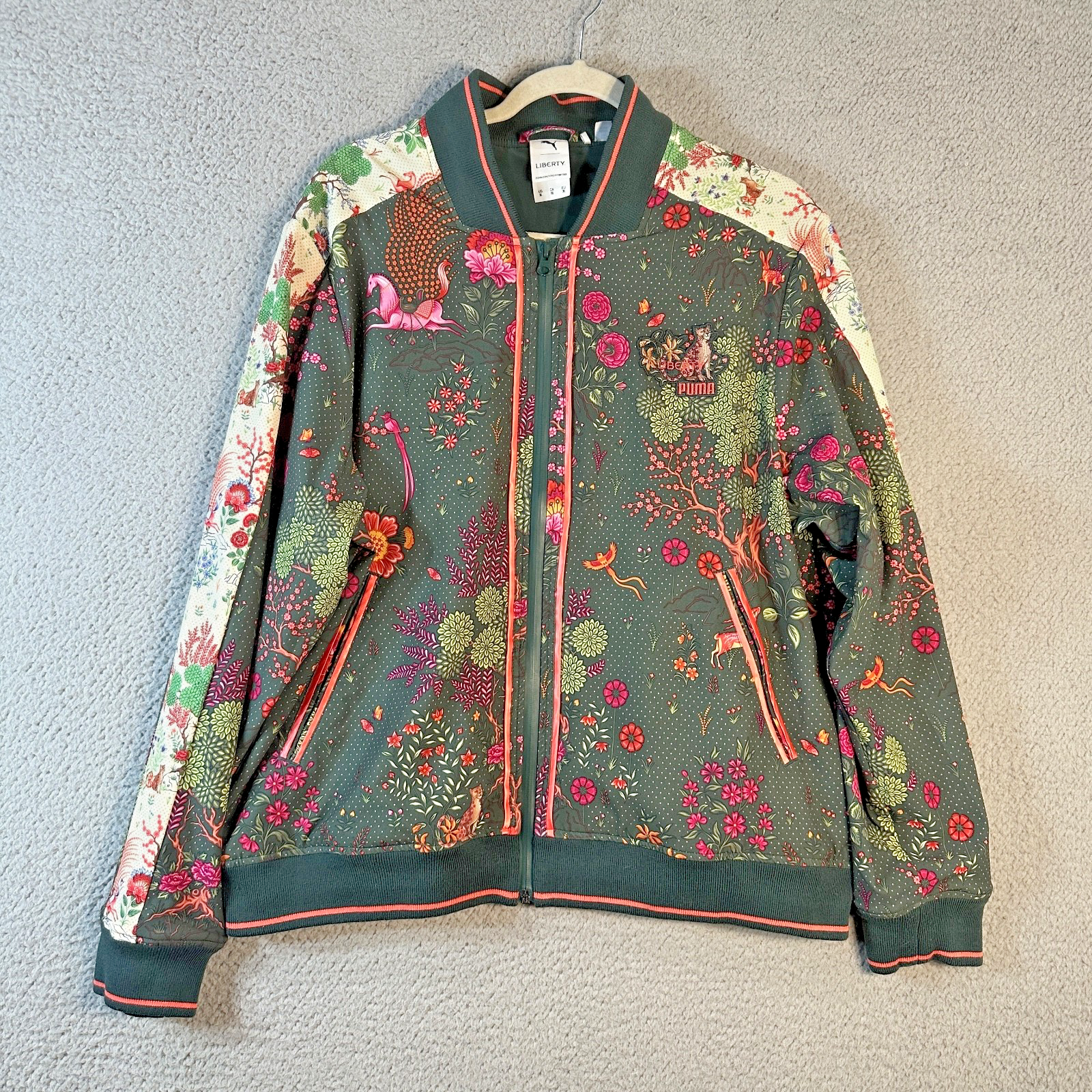Puma Liberty London Collab Green Gables Track Bomber Jacket XL