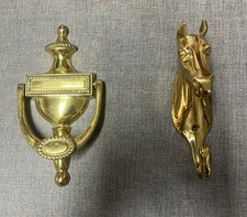 Türklopfer und Pferdekopfkleiderhaken  aus Messing, antik oder Retro ?