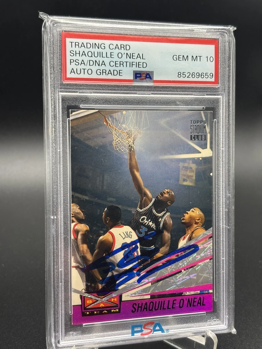 Topps Shaquille O'Neal Basketball Autographed Sports Trading Cards