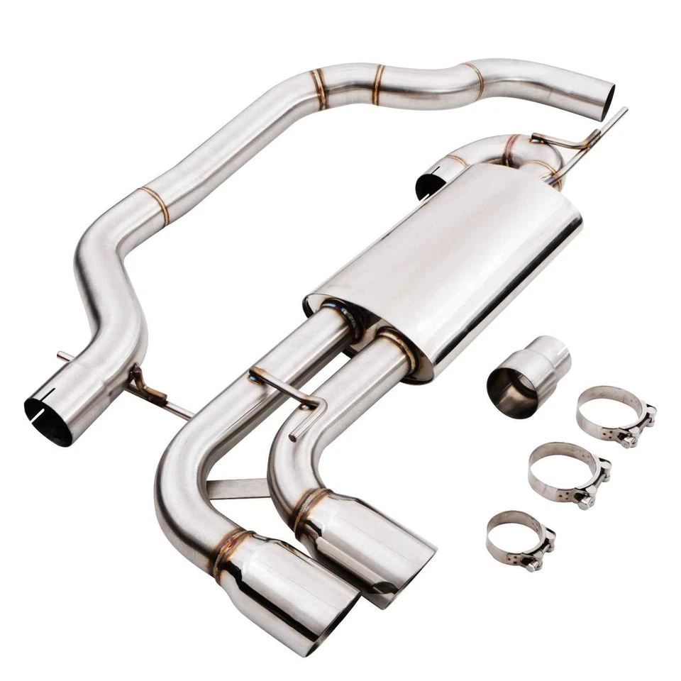 SYSTÈME D'ÉCHAPPEMENT CATBACK POUR AUDI TT 8J 1.8 2.0TFSI TRACTION AVANT 2006-14 - Photo 2/4