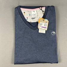 Puma Golf Sweater Arnold Palmer Umbrella Logo V-Neck XXL Navy Blue MSRP 100