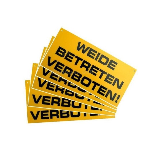 Schatzmix Blechschild „Betreten Der Weide Verboten!“ – 20x30 Cm – Aus Stahl – Für Garten, Zaun, Deko