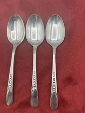 Wm Rogers Mfg  PRISCILLA Lady Ann Silverplate Teaspoons Set Of 3 Vintage