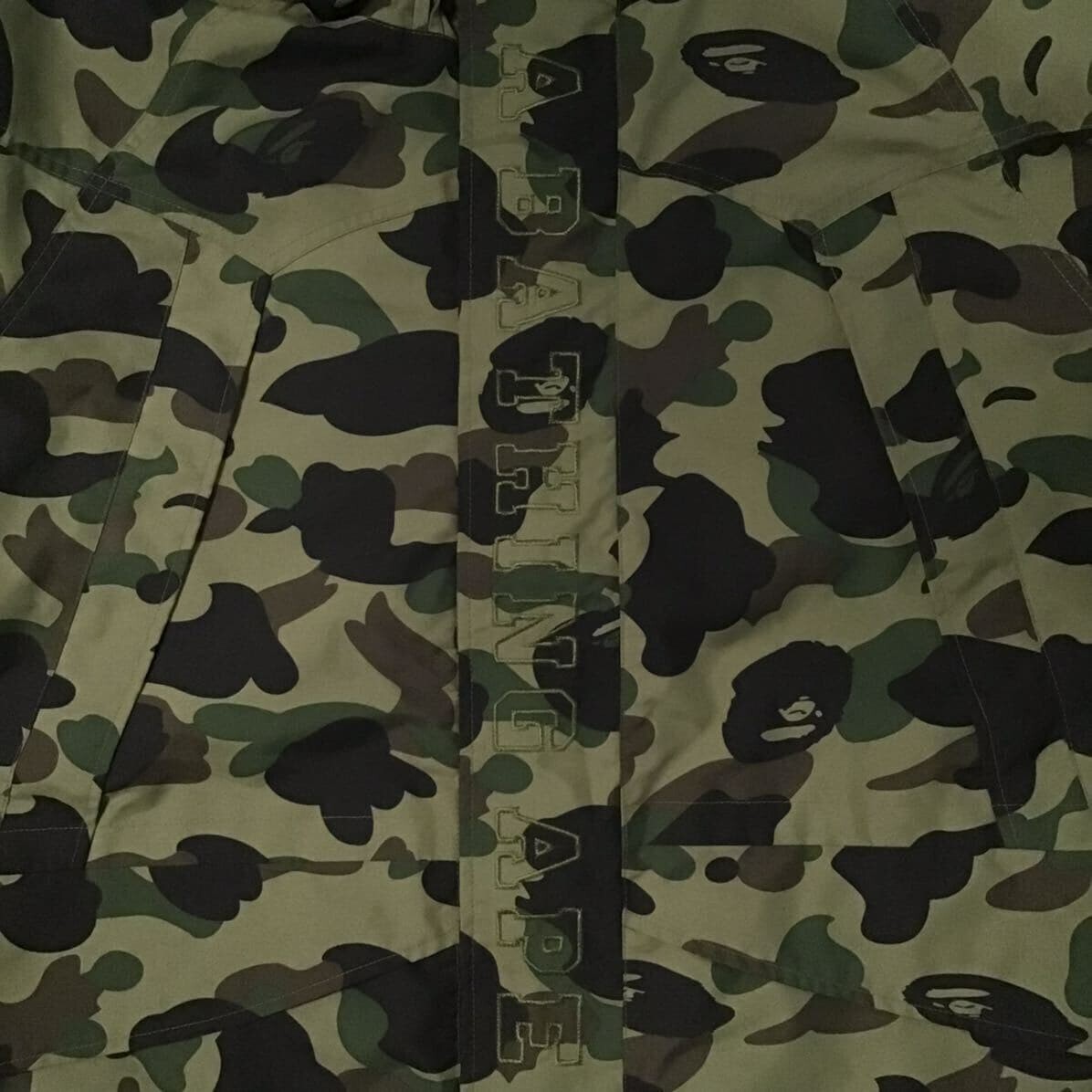 BAPE 1st camo green shark hoodie snowboard jacket A Bathing Ape