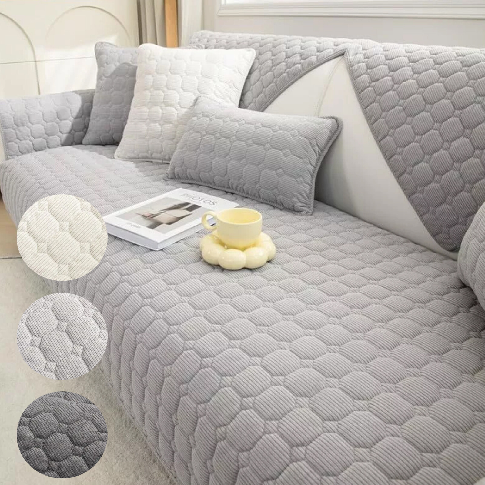 Plush Non-Slip Universal Sofa Cushion Covers for Cozy Comfort and Style