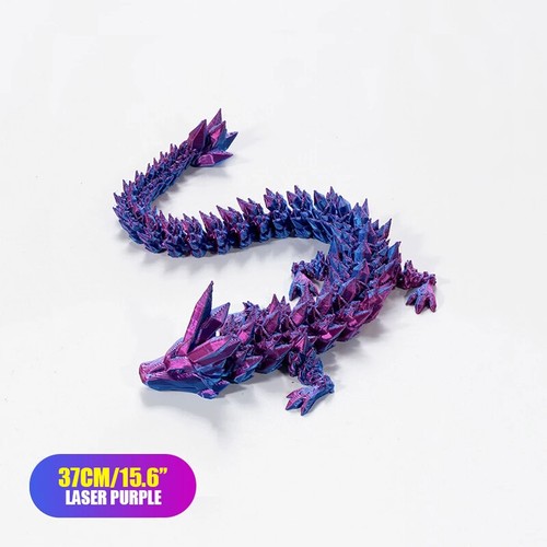 3D Printed Crystal Dragon&Snake Flexible Articulated Dragon Fidget Toys Gift US - 第 11/15 張圖片