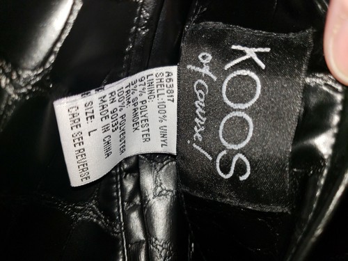 KOOS OFCOURSE SOFT VINYL REVERSIBLE JACKET SIZE L - Picture 9 of 9