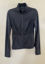 New Zella Full Zip Women's Mesh Race Back Workout Yoga Athletic Jacket Black S