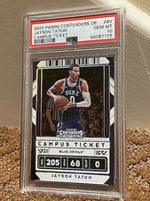 2019 Panini Contenders DP Jayson Tatum PSA 10 Campus Ticket Blue Foil  